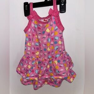 Hello Kitty Pink Crayon Coloring Pattern Sun Dress Baby Size 24m
